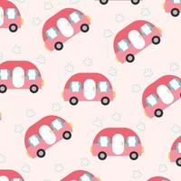 Seamless pattern with cute colorful cars perfect for wrapping paper vector