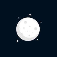 Ilustración de diseño de icono de vector de luna