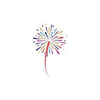 fire work icon Vector Illustration design Logo