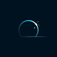 Moon Vector icon design illustration