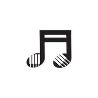piano icon Vector Illustration design Logo