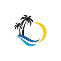 Summer beach Vector icon design illustration