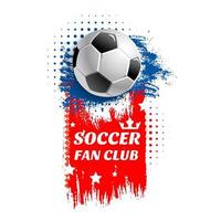 Vector poster for soccer football fun club