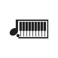 icono de piano ilustración vectorial diseño de logotipo vector