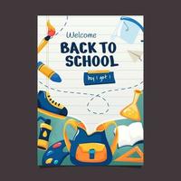 Back to School Sale Poster Template vector