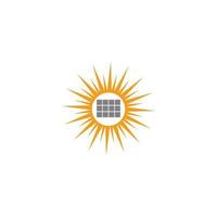 logotipo de diseño de ilustración de vector de icono solar