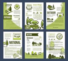 Ecology posters set for environment design vector