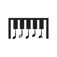 piano icon Vector Illustration design Logo