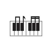 piano icon Vector Illustration design Logo