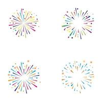 fire work icon Vector Illustration design Logo