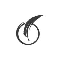 Feather pen icon template Vector