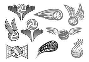 iconos de bolas vectoriales para club deportivo vector