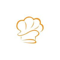 Hat chef logo template vector