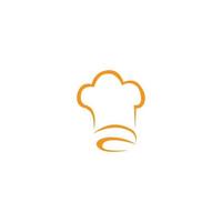 Hat chef logo template vector