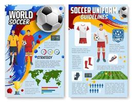 infografía de juego de fútbol de vector