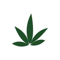 diseño de icono de ilustración de vector de hoja de cannabis