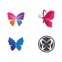 diseño de icono de mariposa de belleza vector