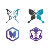 diseño de icono de mariposa de belleza vector