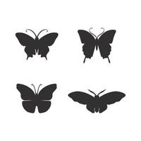 diseño de icono de mariposa de belleza vector