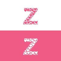 z amor carta logo belleza vector