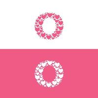 O love letter logo beauty vector