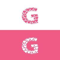 g amor carta logo belleza vector