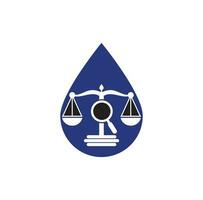 Find Justice drop logo vector template, Creative Law Firm logo design concepts. loupe law firm logo