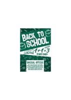 Back to School vector chalkboard sale offer poster