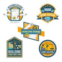 Construction, home repair and interior icons vector
