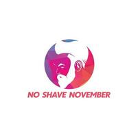 no afeitarse el diseño tipográfico del vector de noviembre. afiche vectorial o pancarta para el evento de solidaridad social de noviembre contra el hombre contra el cáncer de próstata