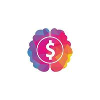 Money Brain Icon Logo Design Element. Finance Brain Logo Icon Design vector
