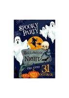 Halloween holiday horror party ghost poster vector