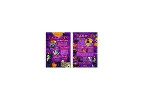 Halloween trick or treat poster of october holiday vector