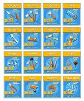 Repair tools and equipment price labels vector