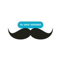 No Shave November Typographic Vector Design. Vector poster or banner for no shave social solidarity November event against man prostate cancer campaign