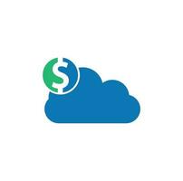 Cloud money logo vector. Cloud Pay Logo Template vector