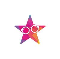 Glasses star shape concept Logo Design. spectacles icon design template vector