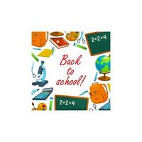 Back to school education background poster vector