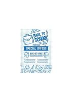 Back to School vector sale offer poster