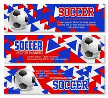 Vector banners for football soccer championship