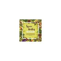 Herb and spice sketch label with seasonings frame vector