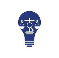 Find Justice bulb logo vector template, Creative Law Firm logo design concepts. loupe law firm logo