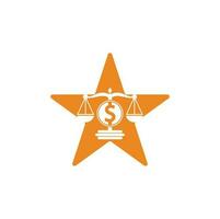 Money scale vector logo design. Finance concept. Logotype scale and dollar symbol icon.