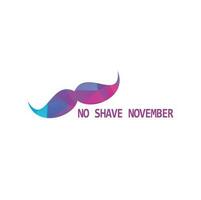 no afeitarse el diseño tipográfico del vector de noviembre. afiche vectorial o pancarta para el evento de solidaridad social de noviembre contra el hombre contra el cáncer de próstata