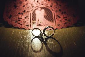 wedding rings,vintage picture style - Image photo