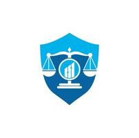 Justice finance logo vector template. Creative Law Firm with graph logo design concepts