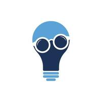 Glasses bulb shape concept Logo Design. spectacles icon design template vector