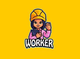 Constructor Cartoon Logo vector
