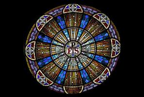 Campos dos Goytacazes, RJ, Brazil, 2021 - Stained glass window at Cathedral of The Most Holy Savior photo