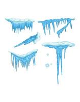 Collection of icicles vector